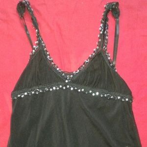 Bejeweled V neck Tank Top